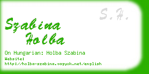 szabina holba business card